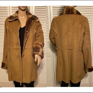 Beautiful Faux Shearling Coat Small DENNIS BASSO